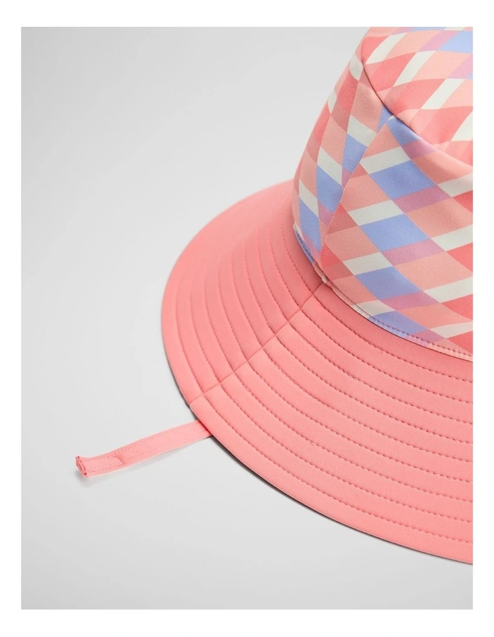 Geometric Swim Bucket Hat in Multicolour image 2