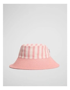 Stripe Swim Hat in Strawberry