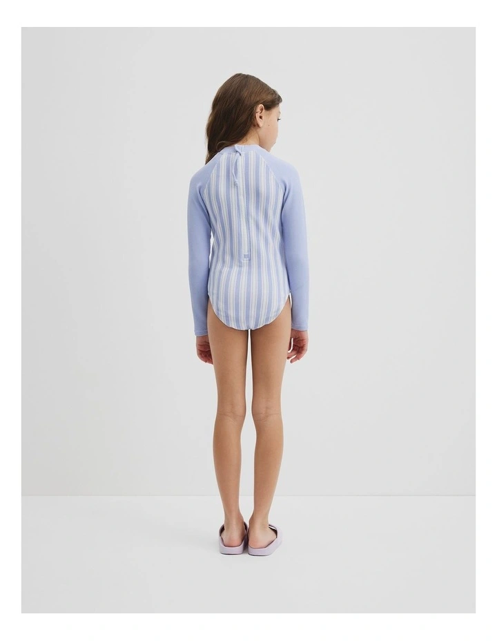 Stripe Swimsuit in Bluebell image 3