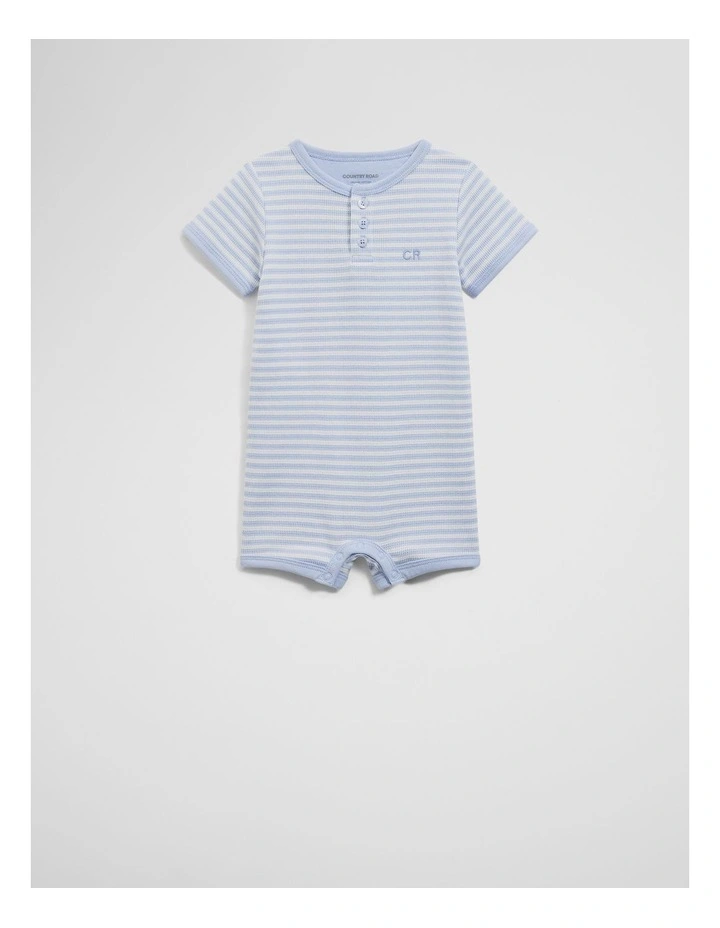 Waffle Short Sleeve Bodysuit in Bluebell image 3