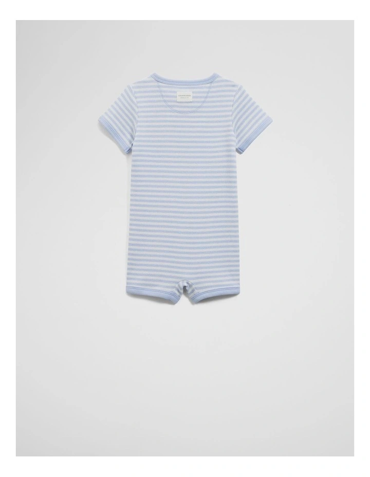 Waffle Short Sleeve Bodysuit in Bluebell image 4
