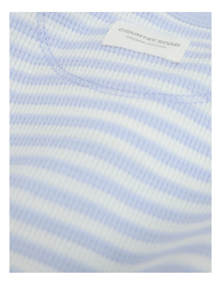 Waffle Short Sleeve Bodysuit in Bluebell image 5