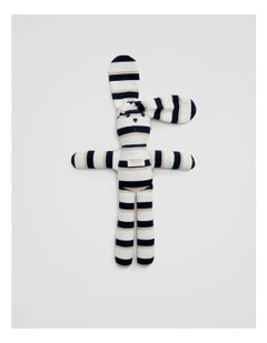 Organically Grown Cotton Stripe Bunny in Navy