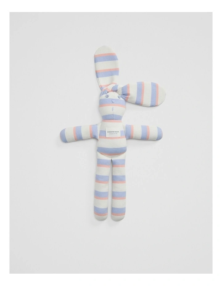 Organically Grown Cotton Stripe Bunny in Bluebell image 1