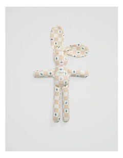 Organically Grown Cotton  Bunny in Neutral Check