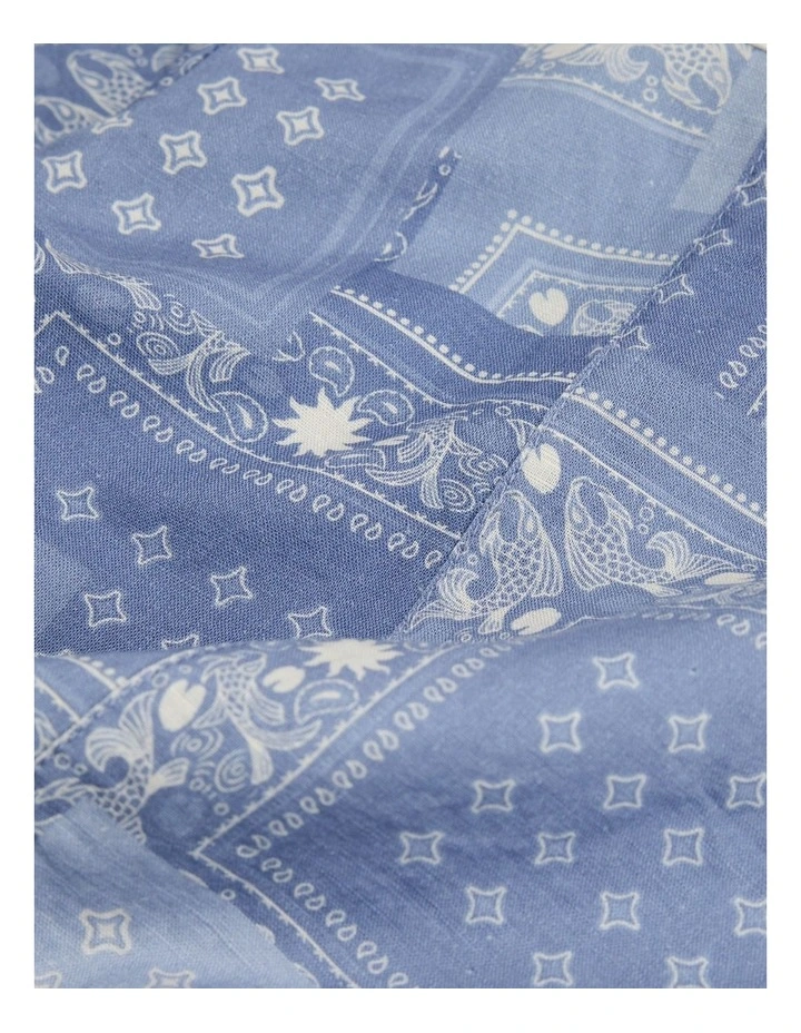 Paisley Print Romper in Slate Blue image 2