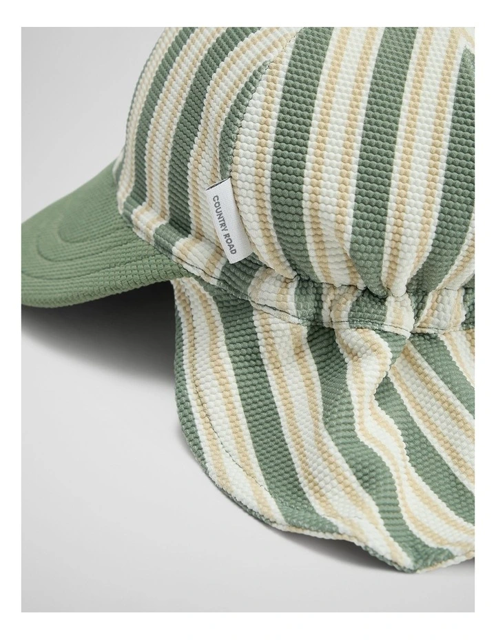 Stripe Swim Cap in Sage image 2