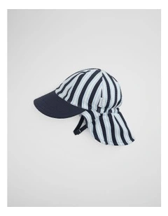 Stripe Swim Cap in Navy
