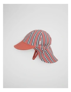Stripe Swim Cap in Faded Red
