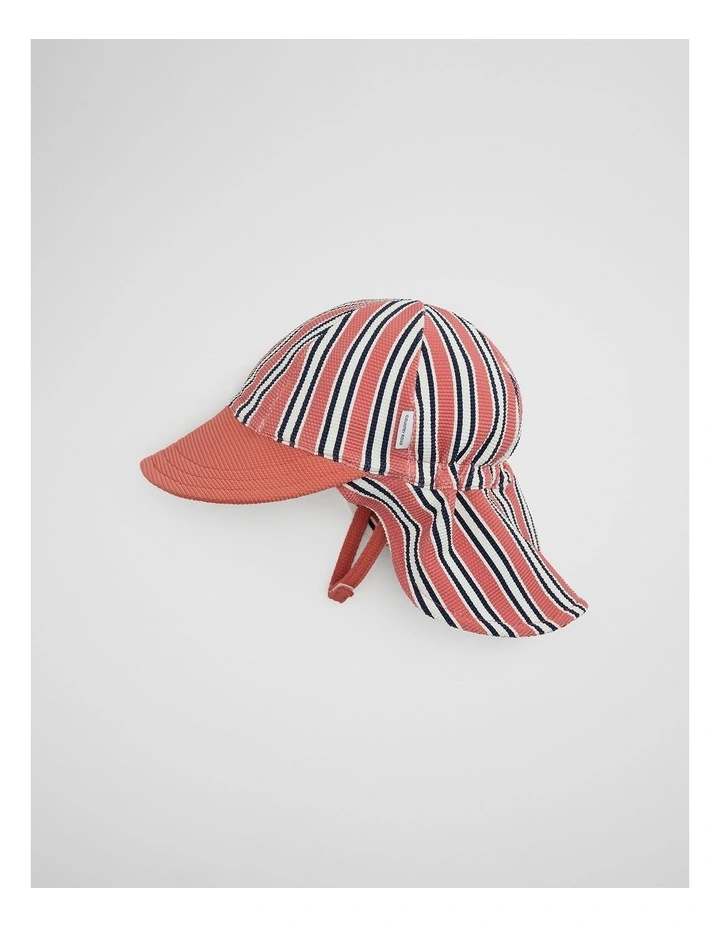 Stripe Swim Cap in Faded Red image 1