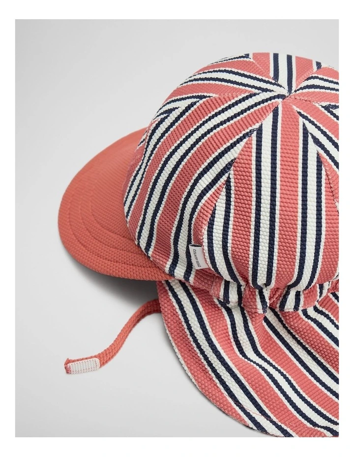 Stripe Swim Cap in Faded Red image 2