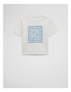 Paisley Print Oversized T-shirt in Marshmallow