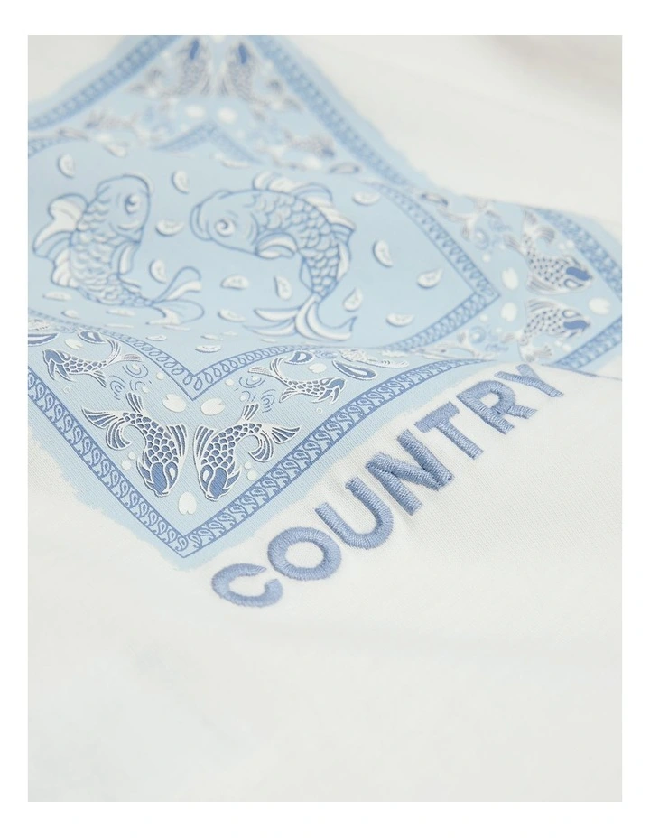 Paisley Print Oversized T-shirt in Marshmallow image 2