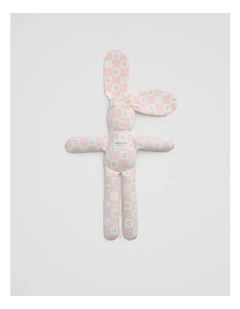 Organically Grown Cotton Bunny in Pink Check