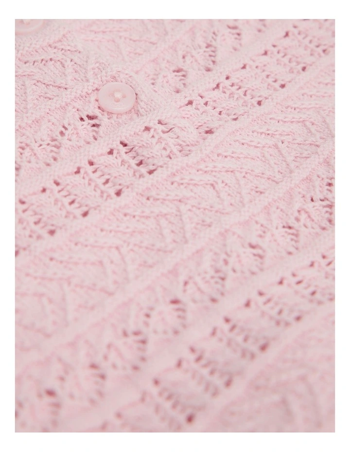 Frill Knit Cami in Mineral Pink image 5