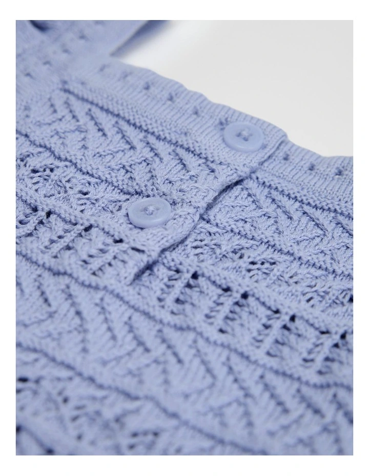 Frill Knit Cami in Bluebell image 2
