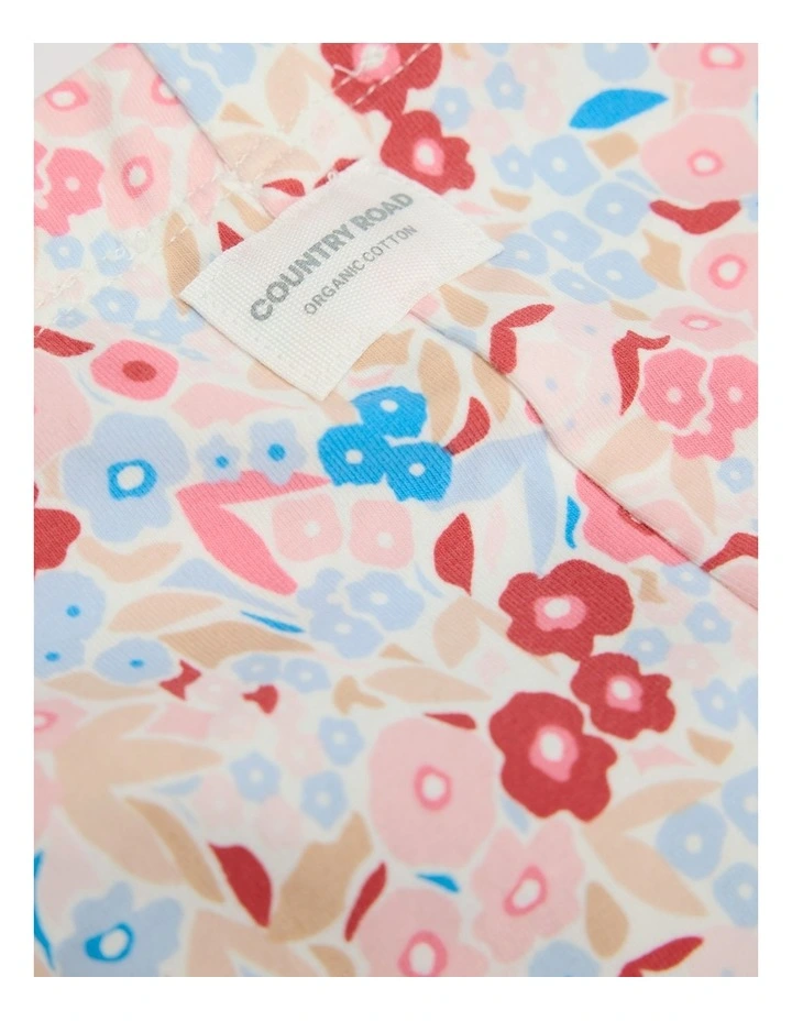 Organically Grown Cotton Floral Legging in Multi Floral image 2