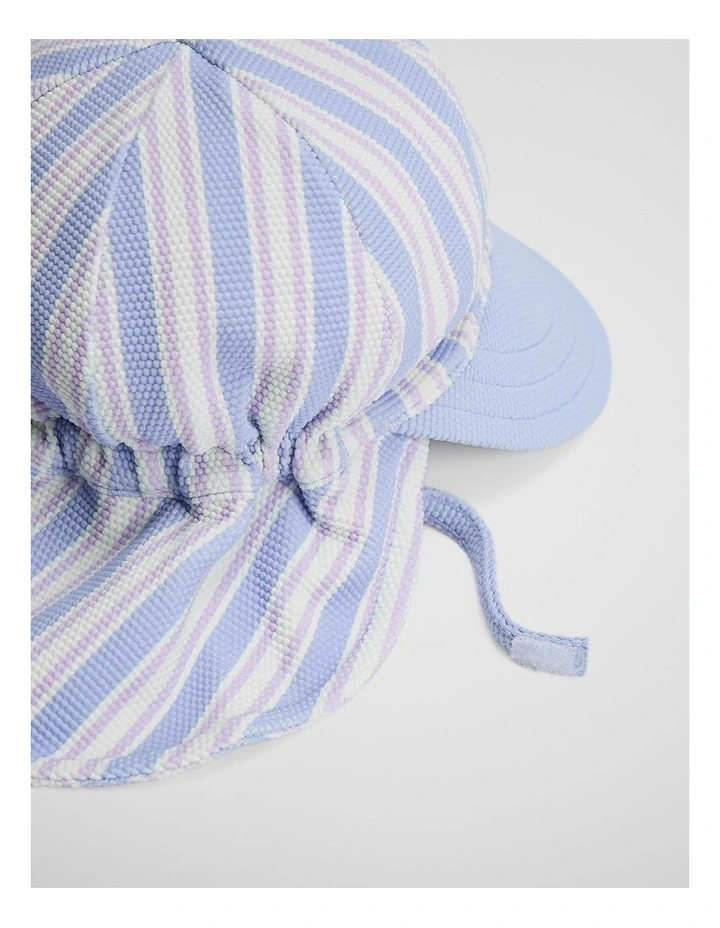 Stripe Swim Hat in Bluebell image 2
