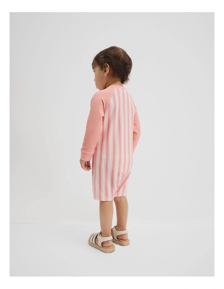 Stripe Logo Swimsuit in Strawberry image 3