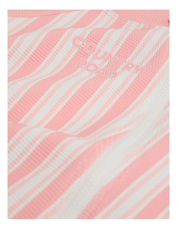 Stripe Logo Swimsuit in Strawberry image 5