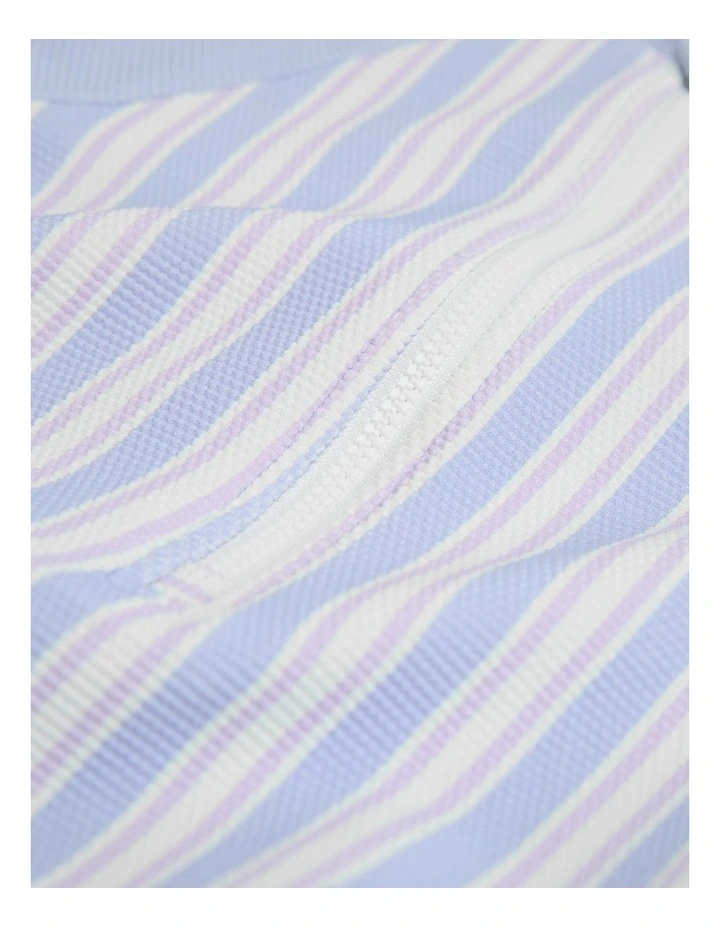 Stripe Frill Swimsuit in Bluebell image 5