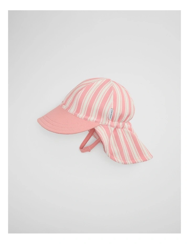 Stripe Swim Hat in Strawberry image 1