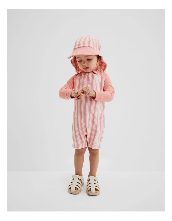 Stripe Swim Hat in Strawberry image 2