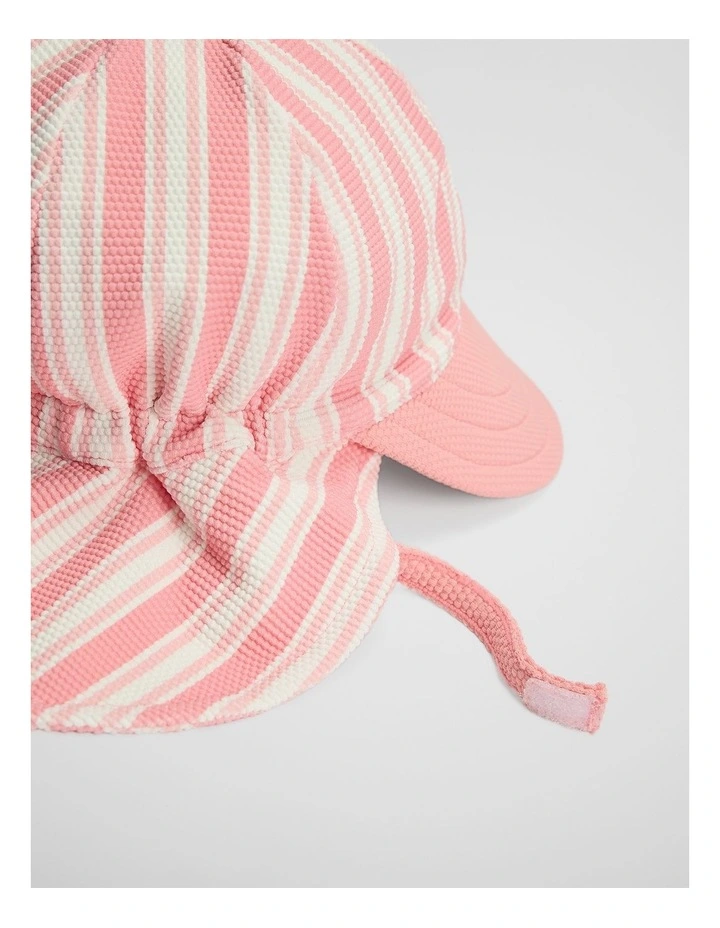 Stripe Swim Hat in Strawberry image 3