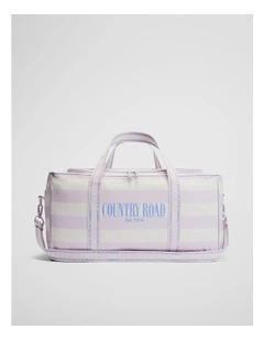 Stripe Weekender in Lilac