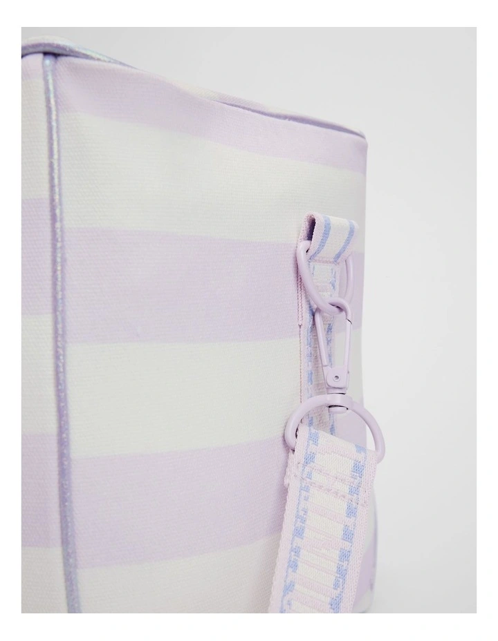 Stripe Weekender in Lilac image 3