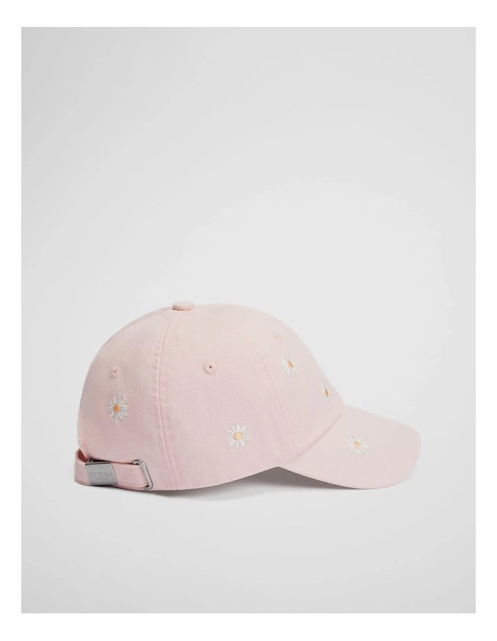 Embroidered Cap in Blush Pink image 2
