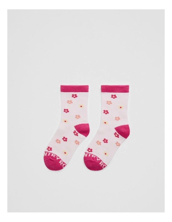 Flower Sock in Mineral Pink image 1