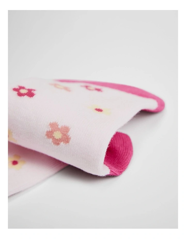 Flower Sock in Mineral Pink image 2