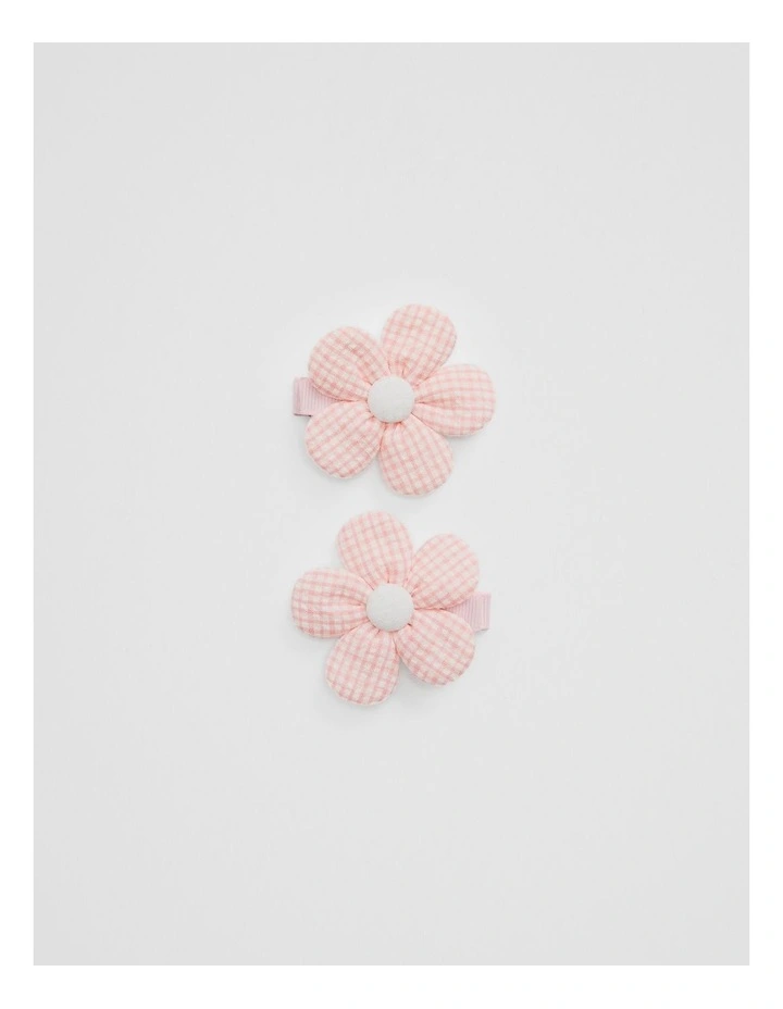 Puffy Flower Clip in Blush Pink image 1