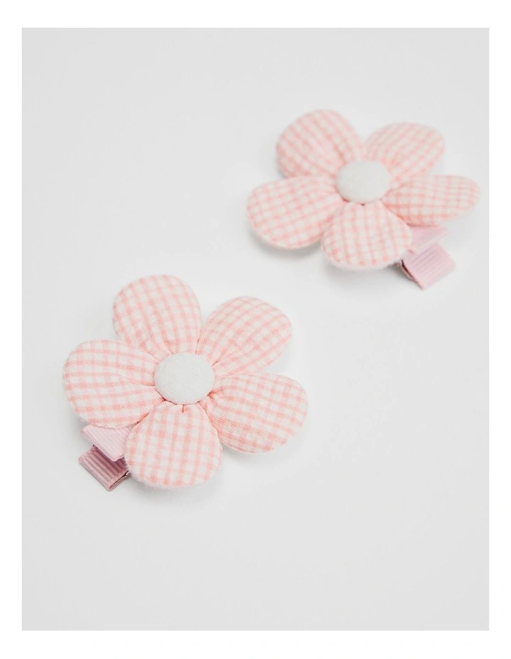 Puffy Flower Clip in Blush Pink image 2