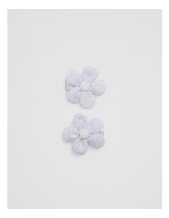 Puffy Flower Clip in Bluebell
