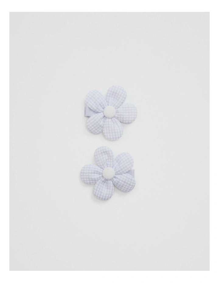 Puffy Flower Clip in Bluebell image 1