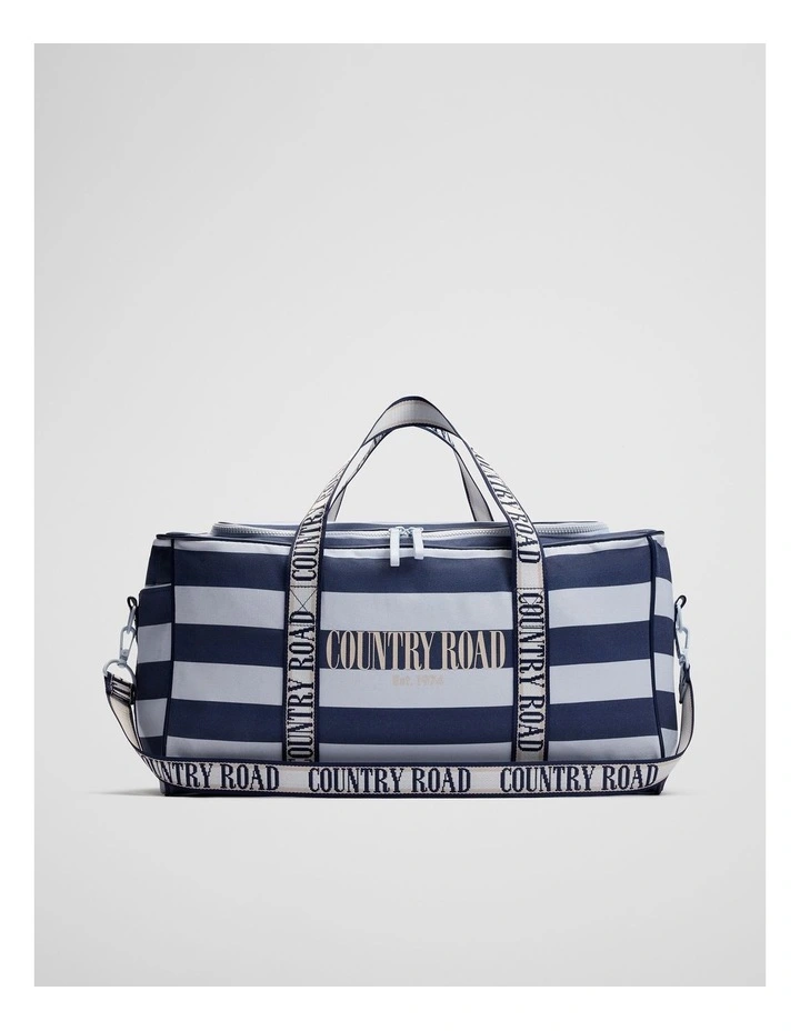 Stripe Weekender in Soft Blue image 1