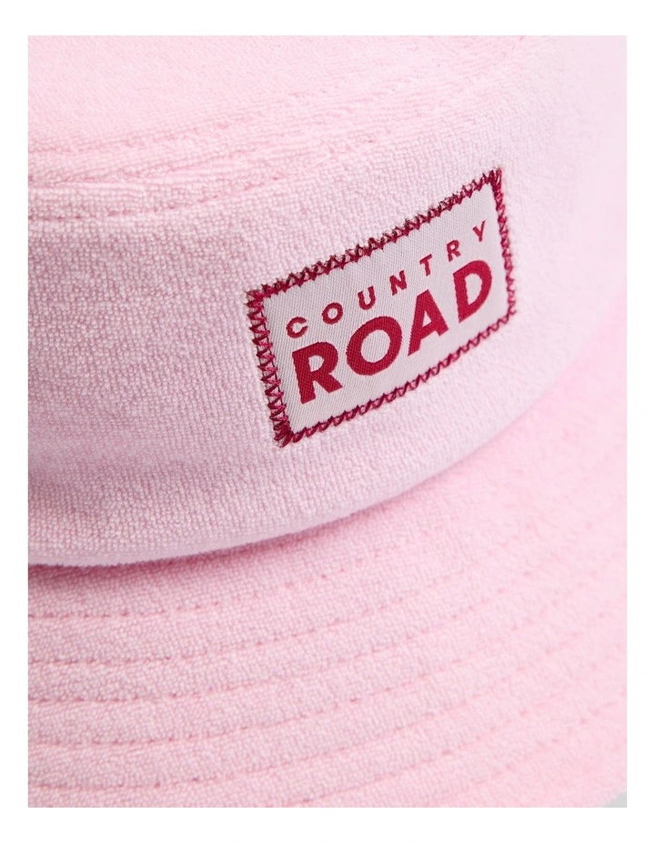 Terry Reverse Bucket Hat in Dawn Pink image 2