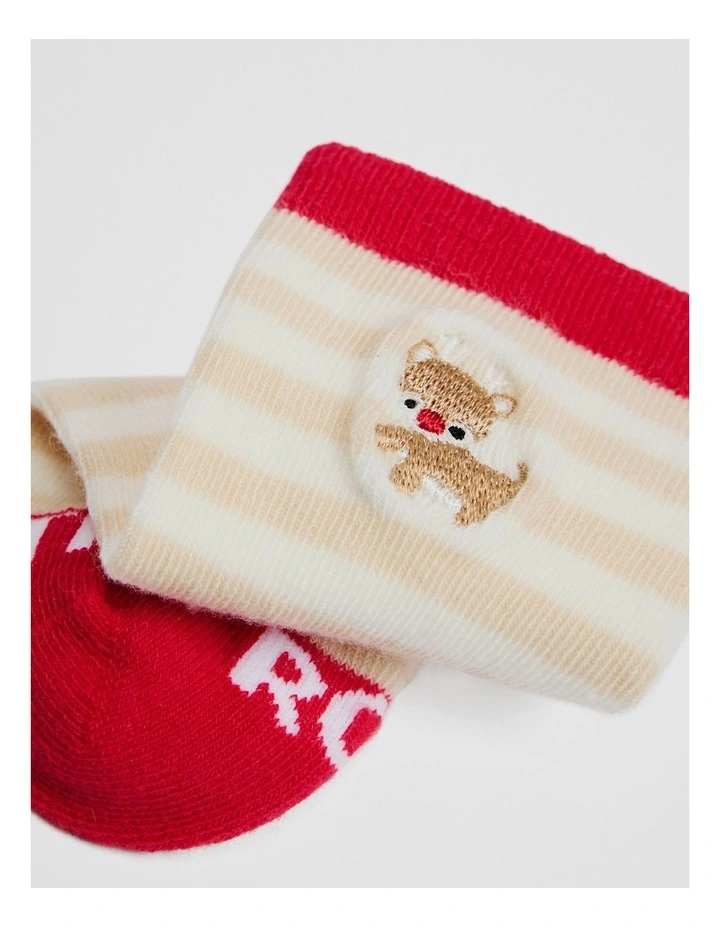 Reindeer Sock in Marshmallow image 2