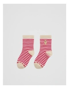 Gingerbread Sock in Red