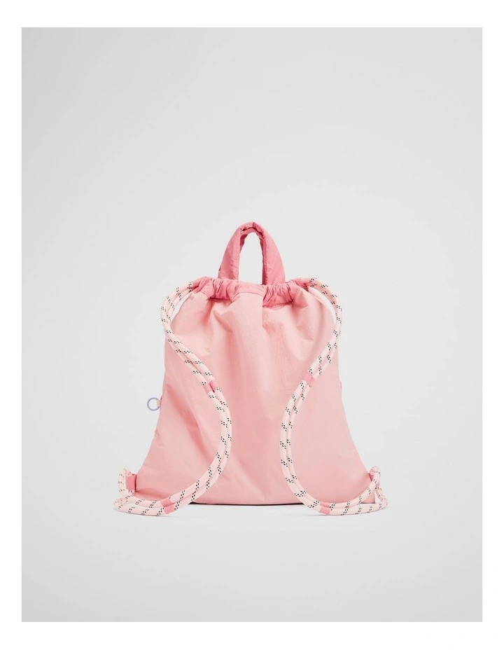 Drawstring Backpack in Blush Pink image 2