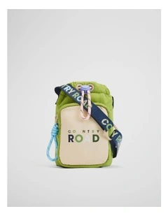 Water Bottle Crossbody in Moss Green