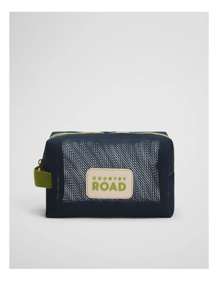 Mesh Wash Bag in Navy image 1