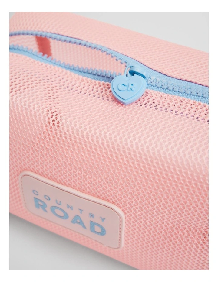 Mesh Wash Bag in Blush Pink image 3