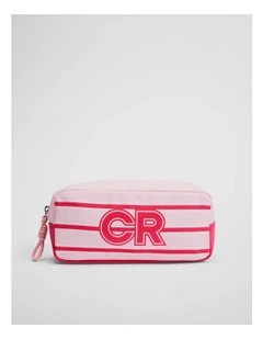 Cr Stripe Pencil Case in Dawn Pink