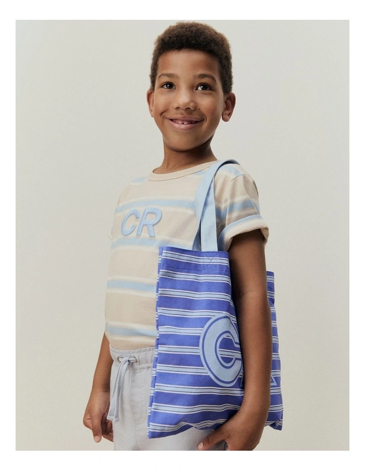 Cr Stripe Bookbag in Cobalt image 2