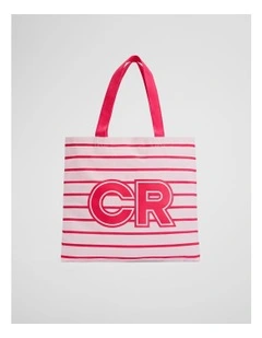 Cr Stripe Bookbag in Dawn Pink
