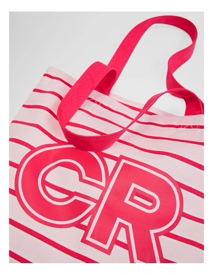 Cr Stripe Bookbag in Dawn Pink image 3