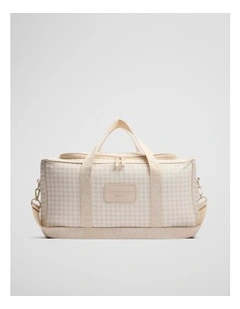 Gingham Weekender in Oat